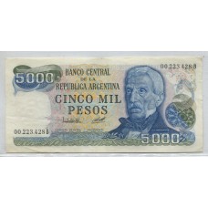 ARGENTINA COL. 658l  BILLETE DE $ 5.000 ROMBO AMARILLO FILIGRANA 2BOTERO 2471a